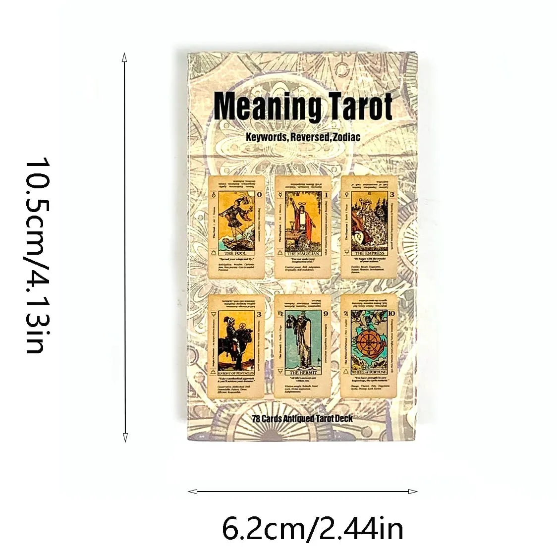 Meaning Tarot Deck 78 Cards With Keywords Meanings On Cards Fortune Telling Divination Cards Game For Beginner Tarot Readers