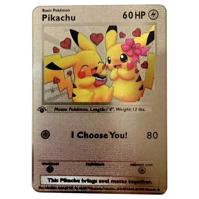 Pokemon Card Vmax Metal Pokémon Letters Pikachu Gx Mewtwo Charizard Vstar Anime Games Toys Golden Iron Playing Cards Kids Gifts — image 9