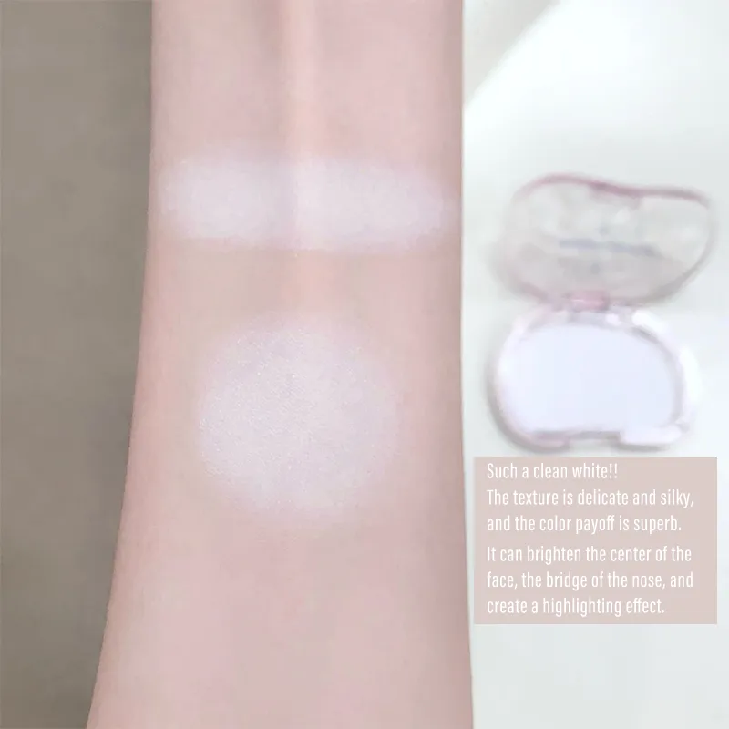 Matte Highlighter Powder Eyeshadow Palette White Long Lasting Natural 3D Brightening Eye Makeup Palette Brighten Face High Gloss