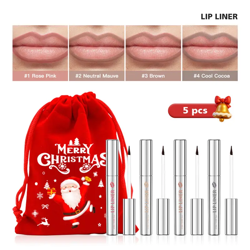Lápis delineador labial descascável, mancha labial, tatuagem, longa duração, fosco, à prova d'água, transferência de manchas, cosmético labial, presente de natal