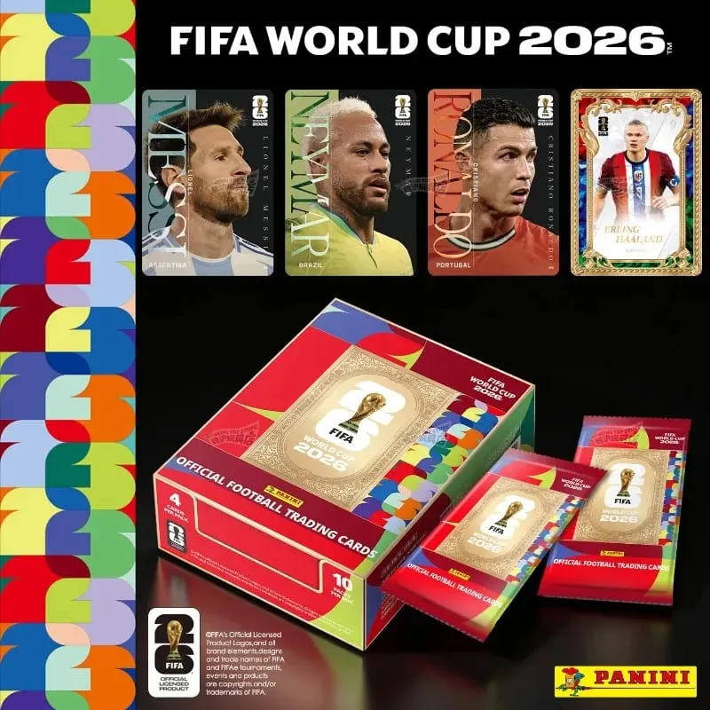 Panini 2026 World Cup Football Collectible Card Messi Cristiano Ronaldo Mercural Merchandise CollectorEdition Card Gift