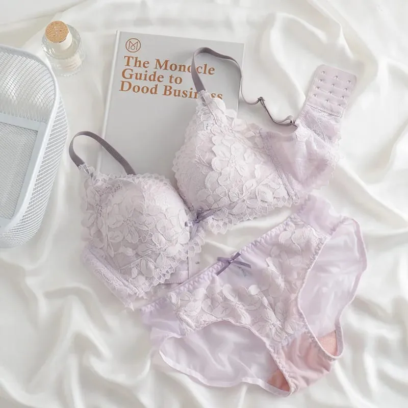 ชุดบรา Push Up แรงบันดาลใจจากญี่ปุ่นสำหรับผู้หญิงหน้าอกเล็ก | ปรับเรียบด้านข้างป้องกันการหย่อนคล้อยไม่มีช่องว่างหรูหรา MOYISU Panty & Set — image 11
