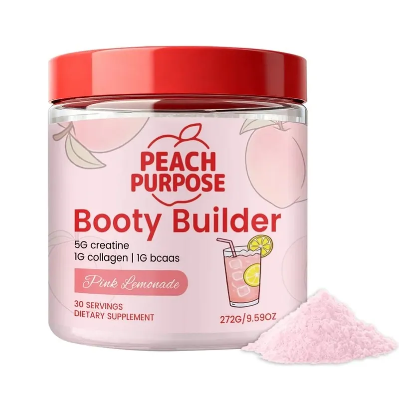 Peach Purpose Collagen Powder Skin Elasticity & Workout Recovery Support for Active Fitness and Strength Routines 30 Servings