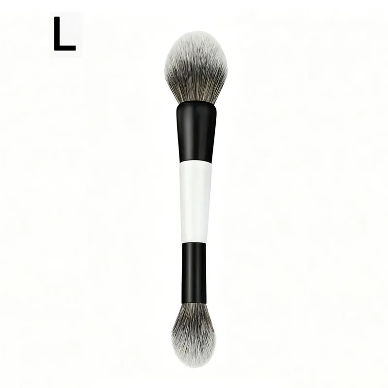 Multifunctional Make Up Brush Double Ended Angled Foundation Makeup Brushes Blush Make Up Brush Wood Handle Cosmetic Tool HZS35
