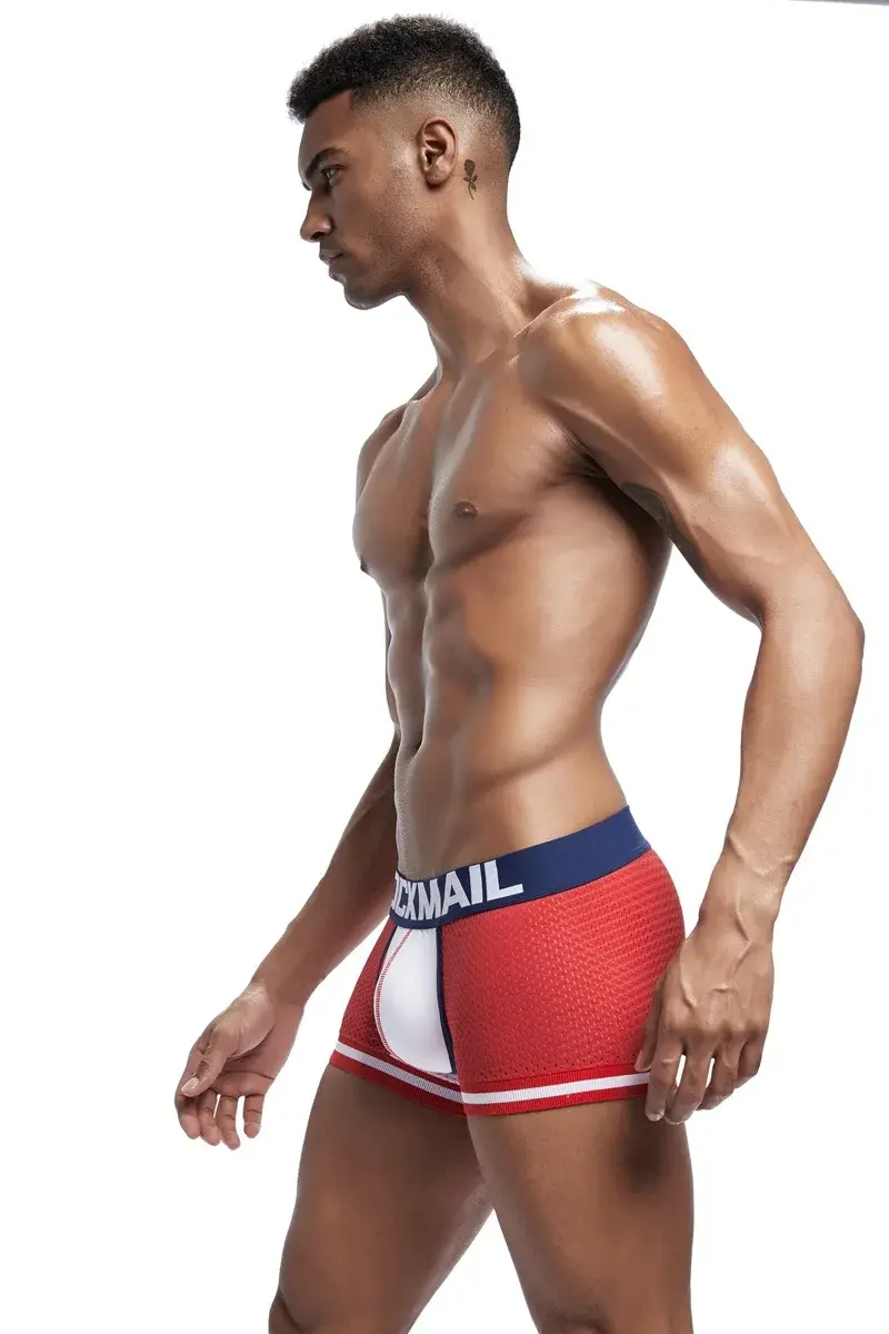 Jockmail Nam Boxer Lưới Quần Lót Thoáng Khí Mềm Mại Thoải Mái Thoải Mái Quần Short Thể Thao Trưởng Thành Người Quần Lót Quần Áo Quần Lót