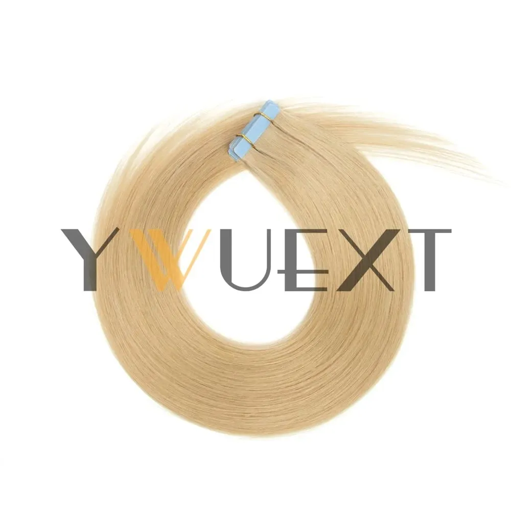 30G Tape in Human Hair Extensions 12-20 Inches Seamless PU Skin Weft Tape Hair Natural Straight 20pcs/pack Tape Glue 9 Colors Available