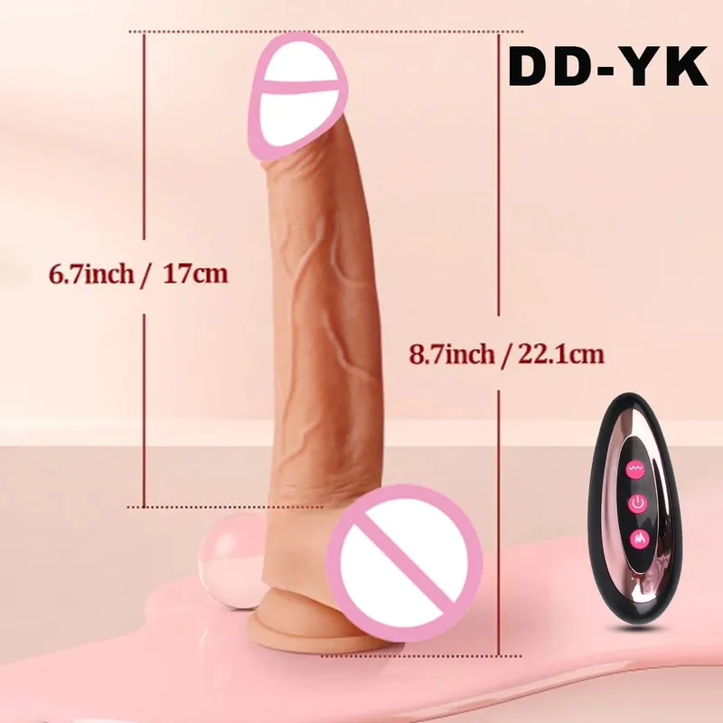 Realistic Huge Dildo Vibration For Female Masturbation Telescopic Penis Penetration Anal Vibrator Big Dick Sexy Adult Sex Toys