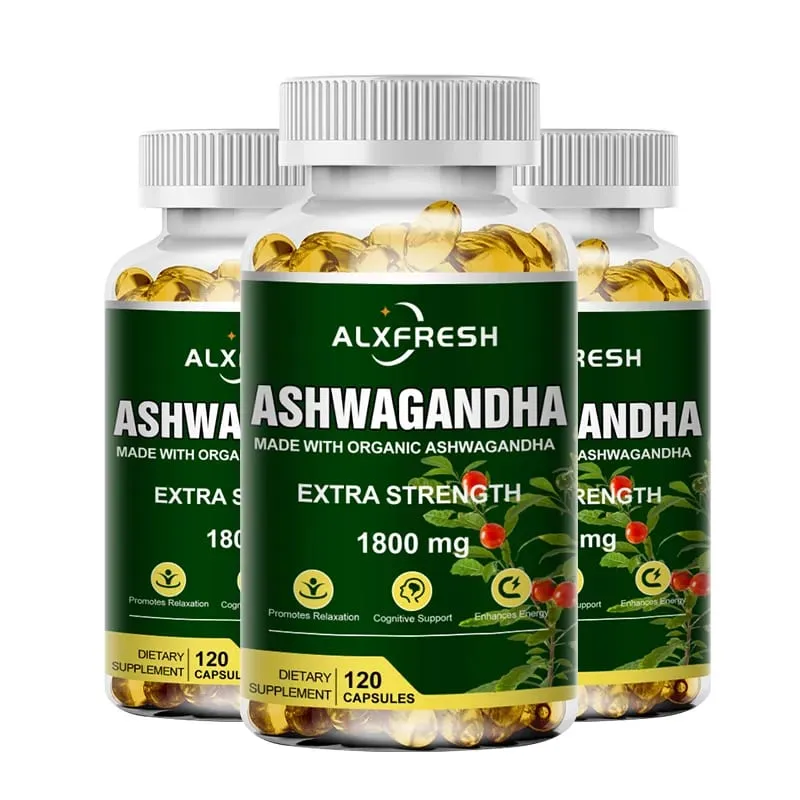 Original Ashwagandha Capsules High Potency Root Extract for Stress & Vitality Balance Hormones