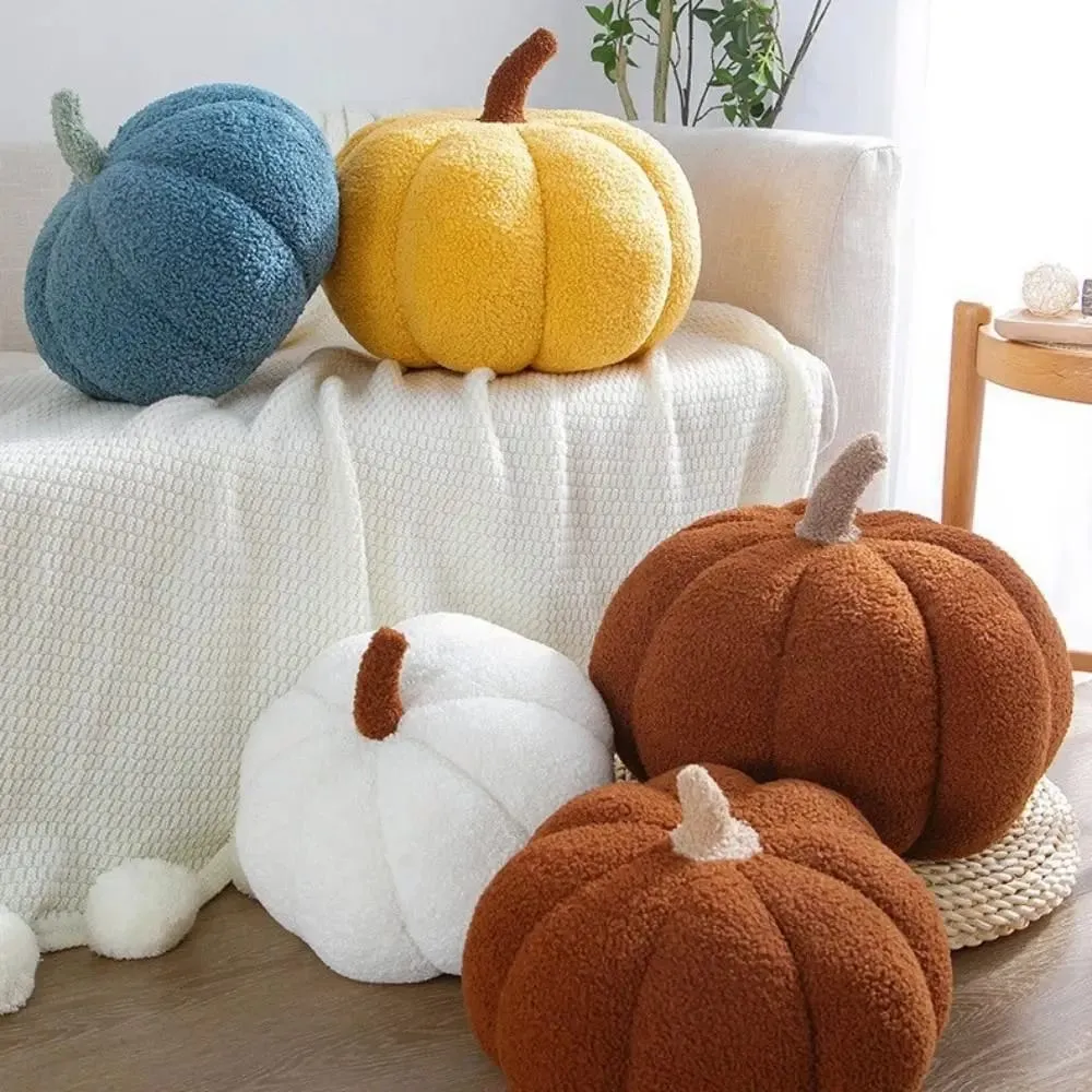 New Cotton Stuffed Pumpkin Pillow Cute Soft Pumpkin Plush Pillow Simulated Pumpkin Soft Back Cushion — image 3