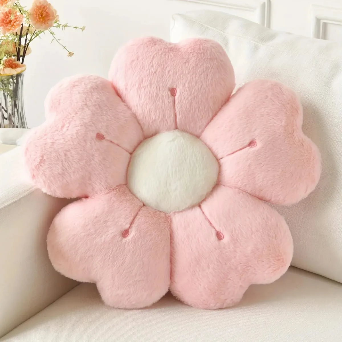 Soft Plush Flower-Shaped Plush Throw Pillow - Comfortable and Cute Mattress and Sofa Decor Cushion Chair Cushion Floor Cushion