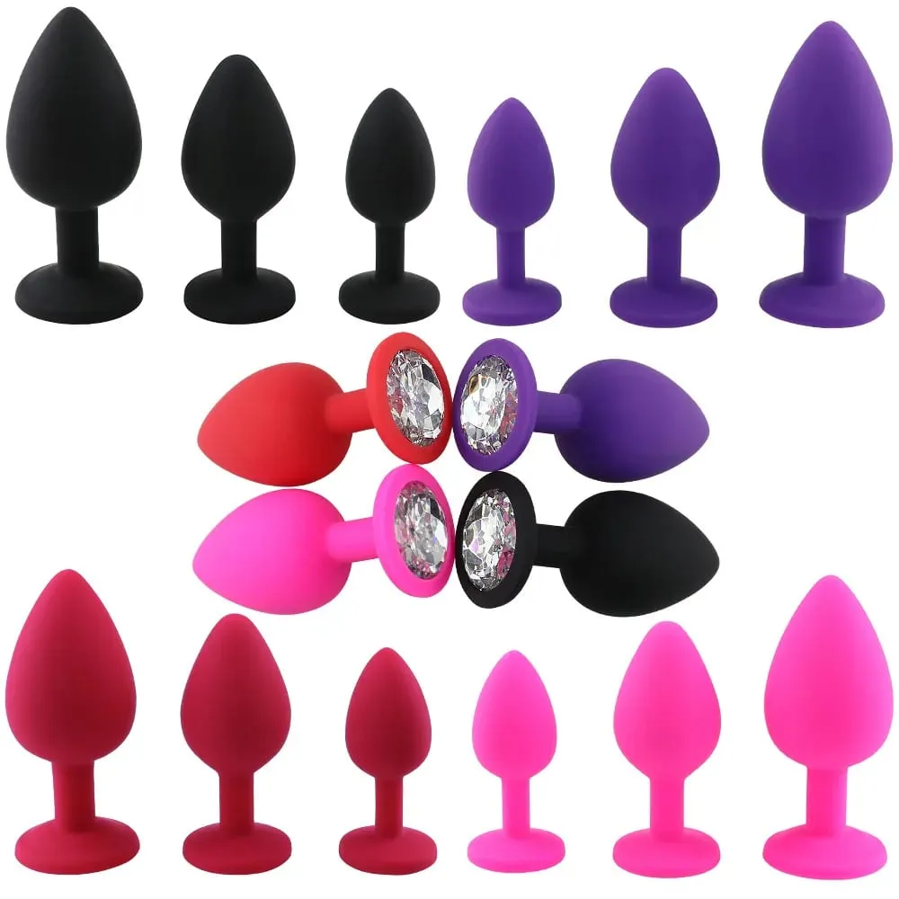 Plugue anal de silicone macio p/m/l, mini plugue erótico para bunda, brinquedo sexual para iniciantes, homens, mulheres, casais gays, estimulador de próstata, brinquedo de sexo anal — image 3