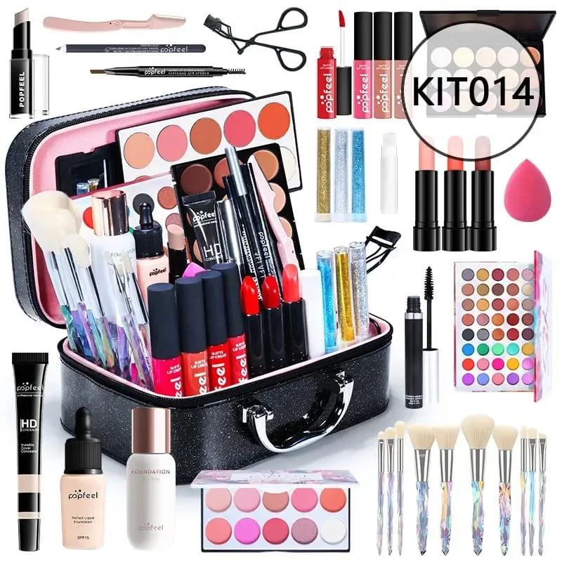 Christmas Makeup Gaveæske Foundation Eyeshadow Powder Long Lasting Lip Ink 27 stykker Fødselsdagsgaver Makeup til kvinder komplet sæt