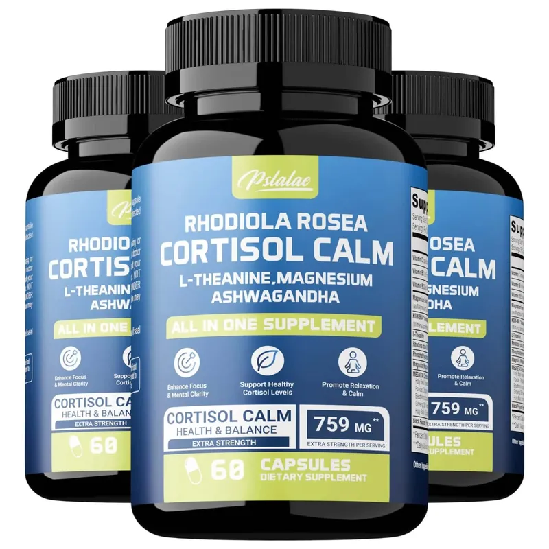 16-in-1 Super Calm Cortisol Manager Supplement - Improves Focus and Mental Clarity Relieves Fatigue for Women & Men