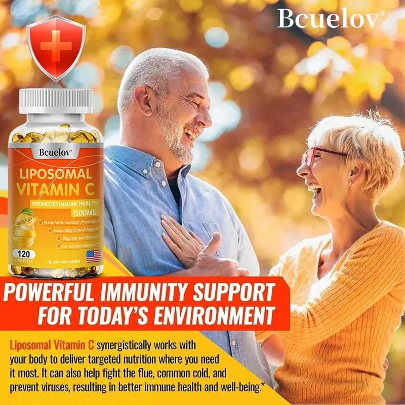 Liposomal Vitamin C Capsules - Powerful Antioxidant Supports Skin Health Antioxidant Anti-aging and Improves Immunity