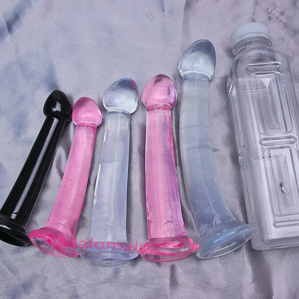 Barato TPE transparente Anal Plug Jelly consolador 4 tamaños ventosa pene masturbación vaginal suave pene pequeño mujeres hombre juguetes sexuales — image 2