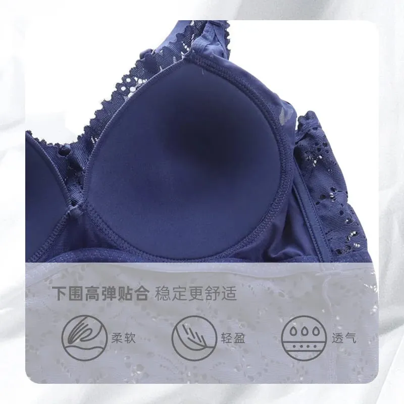 One-Piece Vest Bra Hollow outVCollar Lace Sexy Lingerie Straps Wireless Bra for Women — image 5