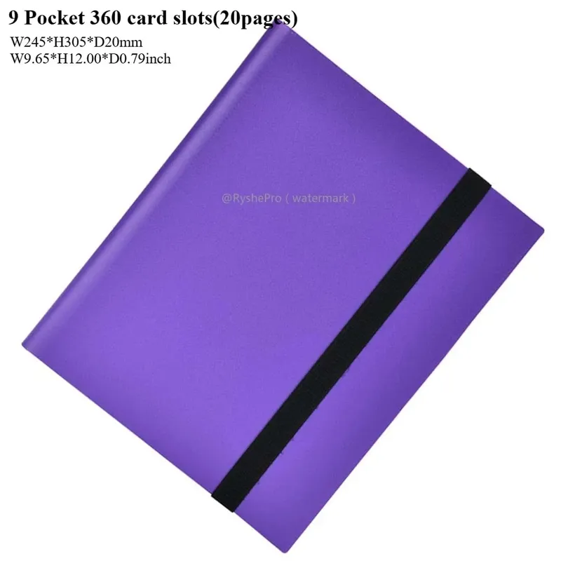 Card Binder with 9 Pocket Trading Card Album Display Binder 360 Side Loading Pocket Holder for TCG Yugioh MTG Game Card Book