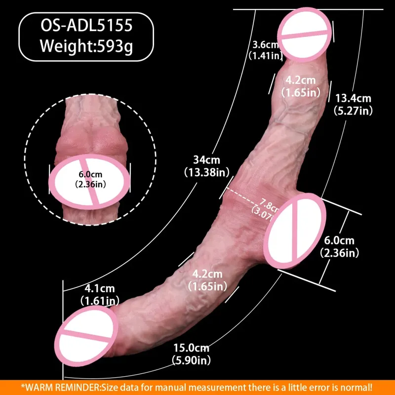 Dildo Silikon Double Ended Dildo Lembut Buttplug Dewasa Mainan Intim Boleh Digunakan Semula Permainan Pasangan Main Palam Dubur Dubur Dilator
