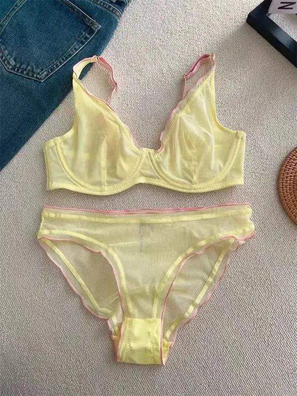 New Arrival Ladies Full Cup Bra Set Ultra Thin Minimizer Sexy Support Anti-Sagging Side Slim ABCD Everyday Comfort Lingerie Set — image 14