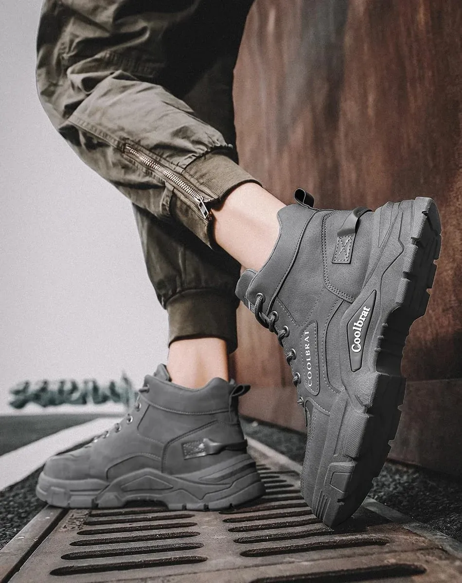 Men‘s Casual Sneakers High Quality Comfortable High Top Ankle Boots Chelsea Fashion Cowboy Work Shoes Trendy Versatiled Hombres