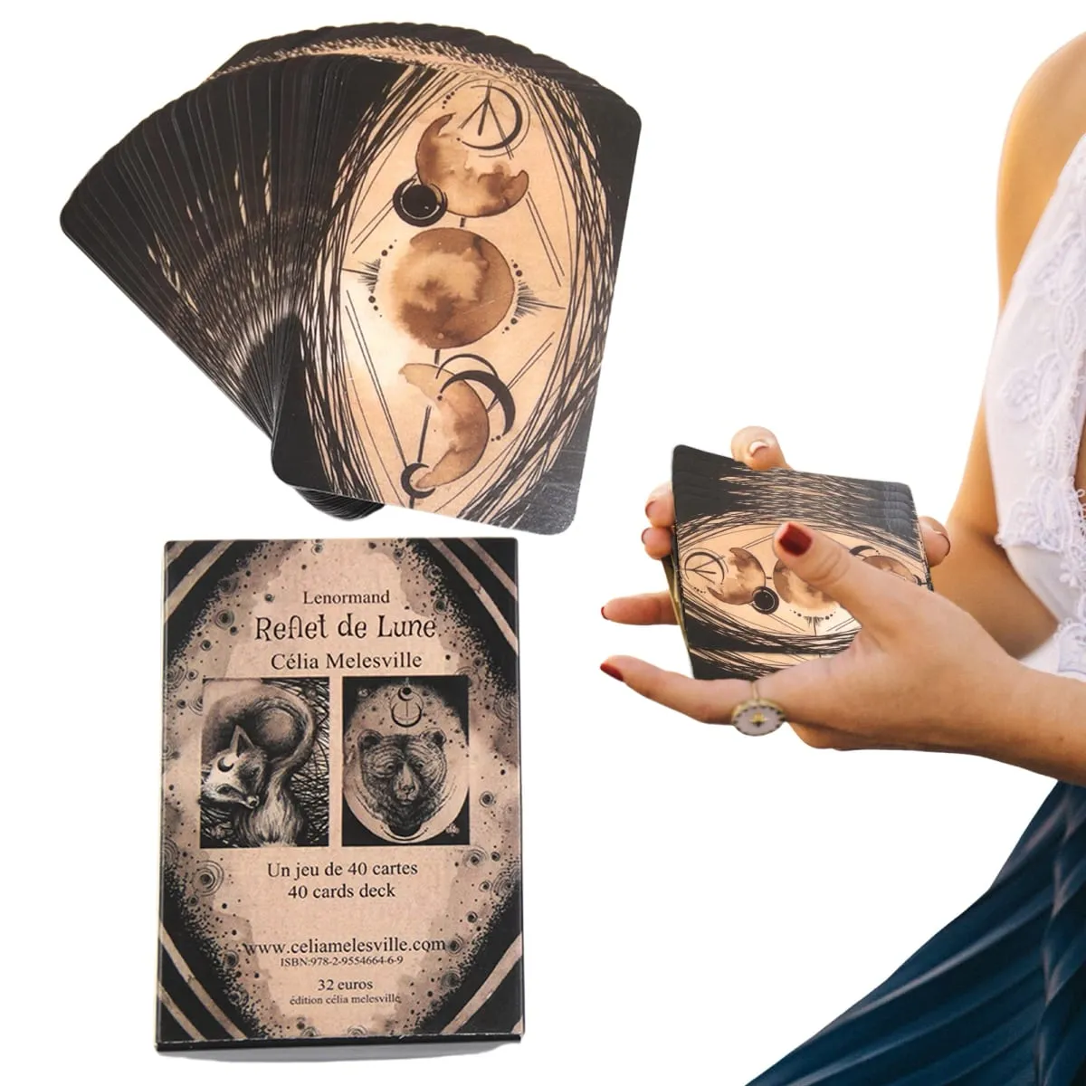 Lenormand Reflet De Lune Lenormand karty Tarotové karty Balíček Oracle Karetní hry pro zábavu pro dospělé Hry pro dospělé Párty potřeby Dárek