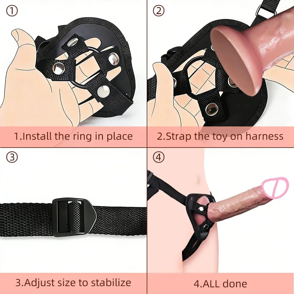 Wearable Realistic Strapon Dildo Sex Toys for Women Fake Dick Anal Penis Thick Butt Plug Vagina Masturbator Adult Cock Dick