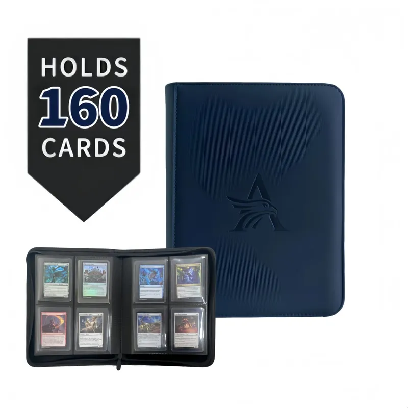 TopLoader 4-Pocket Card Binder (160 Cards) – Black/ Industrial-strength storage for TCG & sports cards. Collector's dream