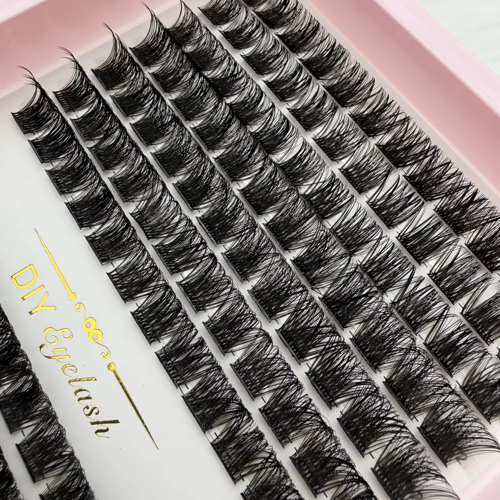 D Curl Lash Clusters Mixed Fluffy DIY Eyelash Extensions Natural Look Reusable Individual False Lashes For Daily Eye Makeup