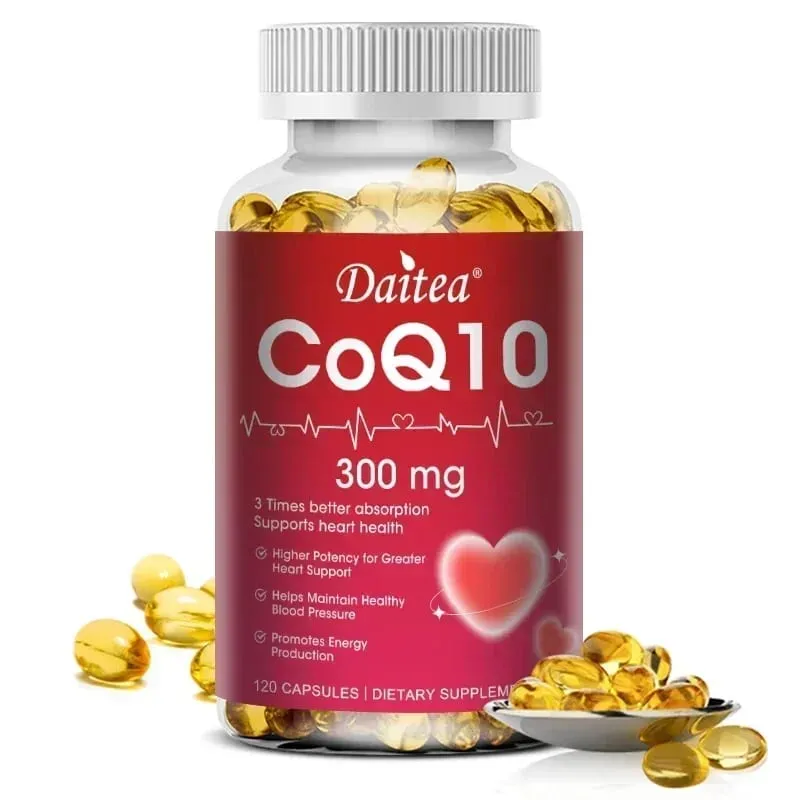 Coenzyme Q10 - 300 Mg Supports Energy Cognitive Ability and Heart Brain and Cell Health Antioxidant Improves Sleep Quality