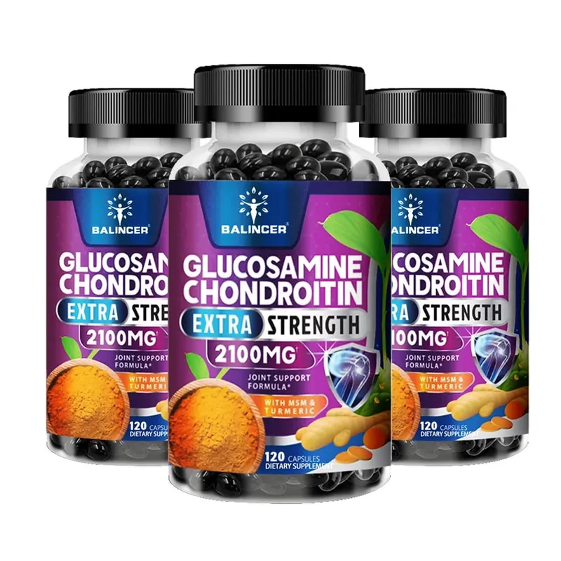 Glucosamine Chondroitin Capsules with Turmeric Root for Support Stress Relief Bone Joint & Immune Health Dietary Supplement