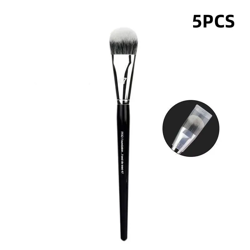 No. 47 Bevel Angle Foundation Brush with plastic cover Professional Slope Liquid Foundation BB Cream Makeup Brush 1/2/3/4/5 PCS
