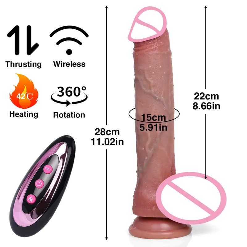 Long Dildo Vibrators for Women Heating Telescopic Machine Sex Toys Super Big Dick Large Realistic Penis Huge Dildos Vibrator — image 9