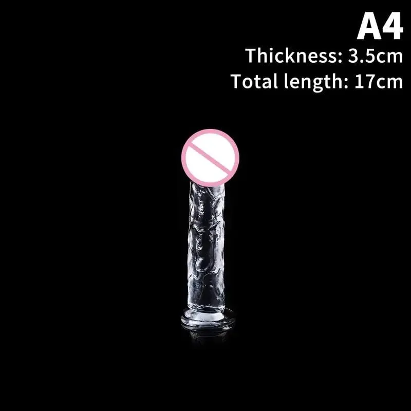 Gode ​​réaliste pour masturbateur sexuel adulte, point G, pour femme, TPE débutant, transparent, avec forte ventouse, jeu mains libres