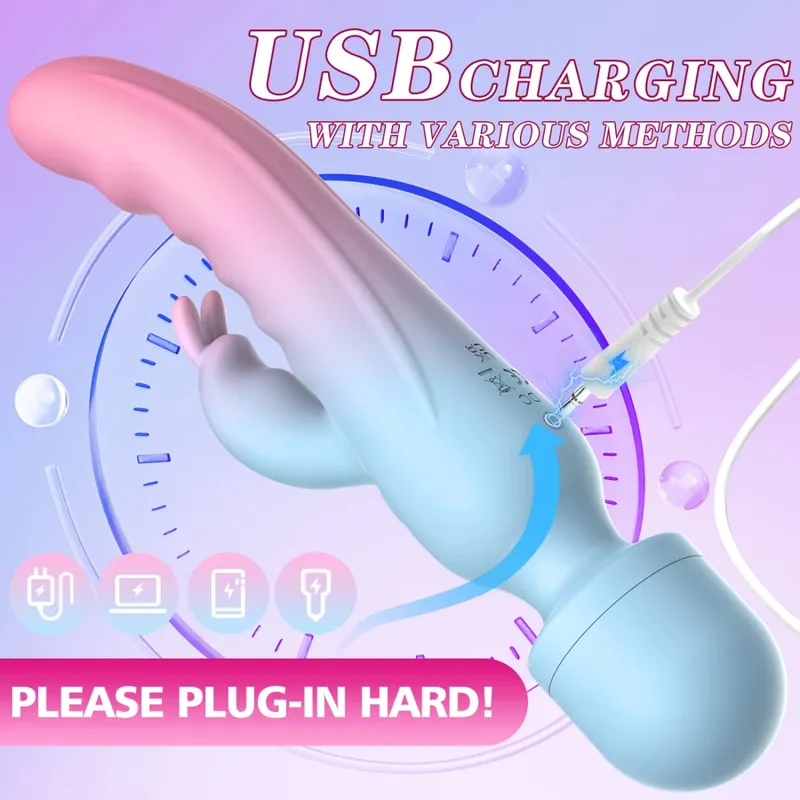 4 IN 1 Mode Dildos Vibrator AV Sex Machine Magic Wand Clitoris G Spot Stimulator Female Vagina Massager Woman Adults Sex Toy 18+