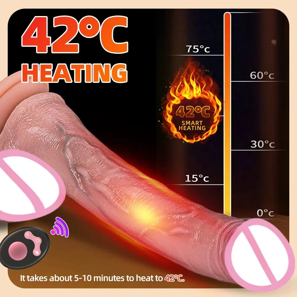 Vibrator Dildo Xxl Realistic Big Cock Telescopic Heated Spinning Penis Expansion Vibratory Massager Female Couple Sex Toys 18 — image 3