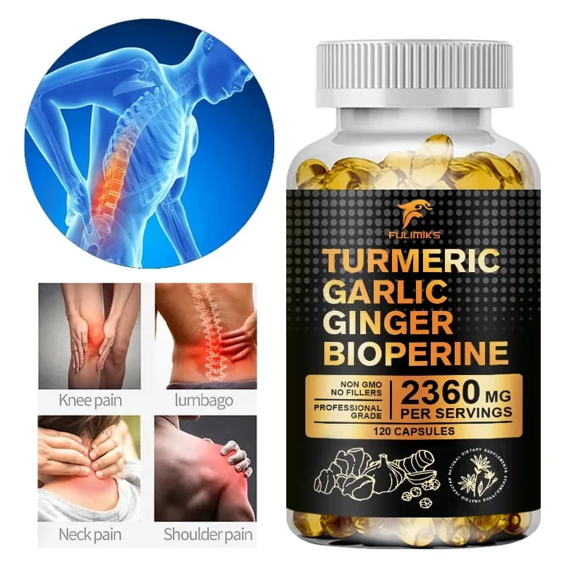 Buy 2 Get 2 Free! Turmeric Curcumin Supplement with BioPerine & Garlic for Joint Support Immune Health & Anti Inflammatory — image 5