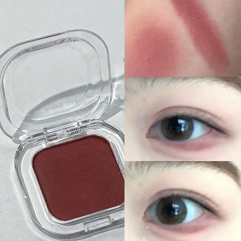 Red Brown Monochrome Eyeshadow Eyeliner Powder Palette Silky Matte Coral Red Lying Silkworm Eyeliner Waterproof Aegyo-sal Makeup