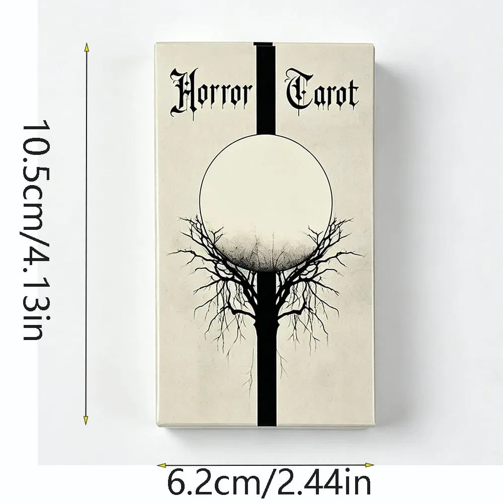Mystery Horror Tarot Deck 78 Card Set For Divination Power Exploration and Psychic Insight | Halloween and Christmas Gifts