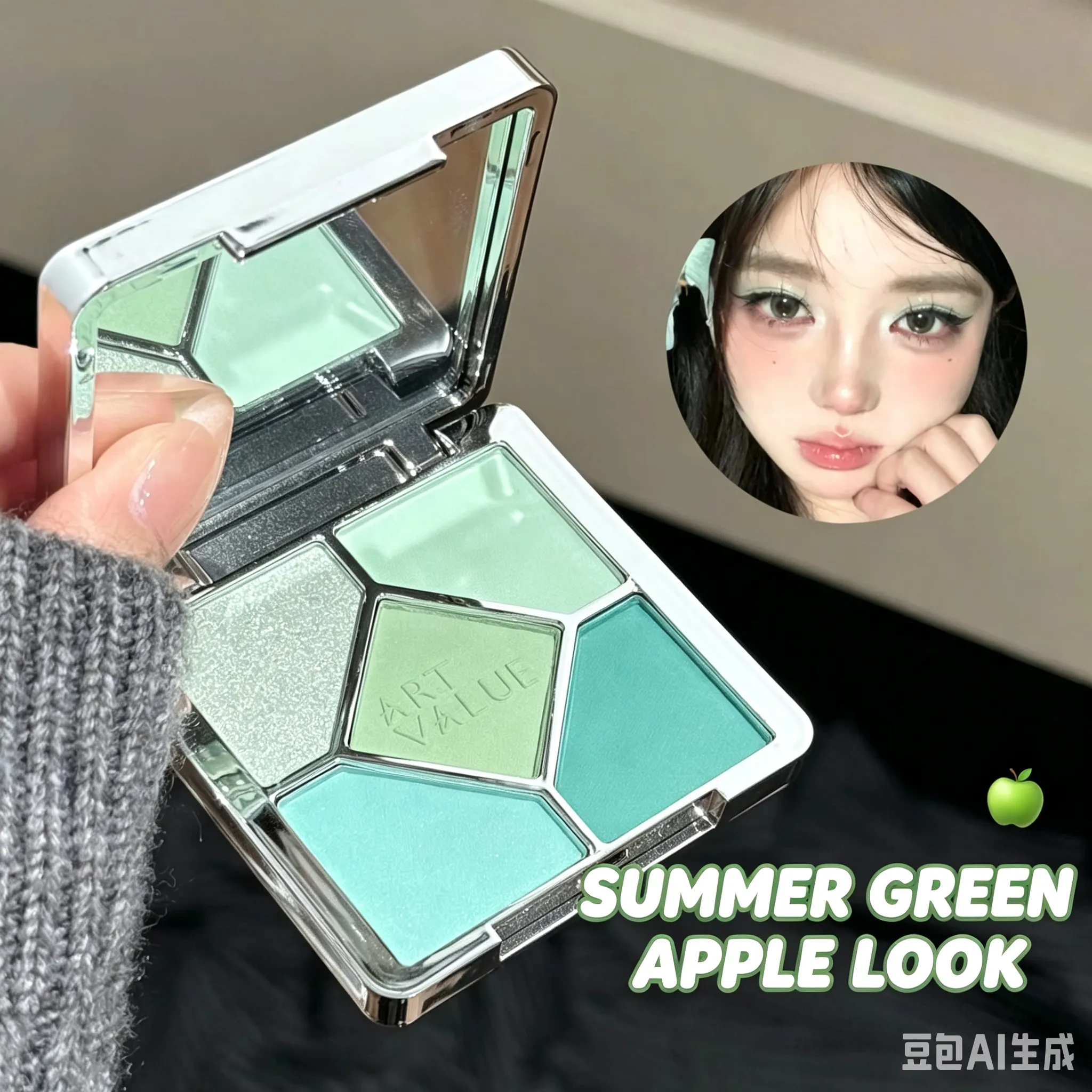 Eyeshadow Palette Blush Highlight Makeup Pearly Highgloss Shimmer Pink Brown Earth Color Fine Sequins Eye Shadow — image 2