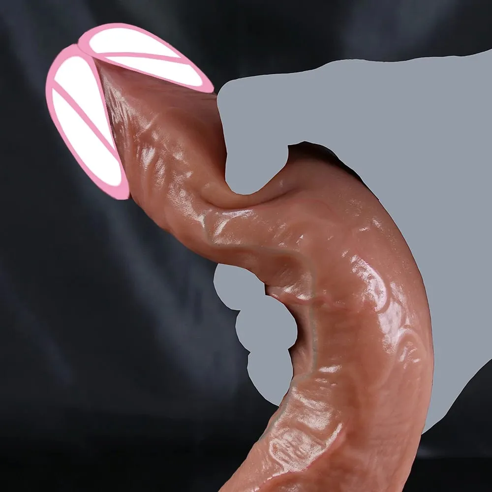 S/M/L Skin Feel Realistic Dildo Huge Soft Penis Double Silicone Adults Sex Toys With Suction Cup Anal Dick for Women Masturbator