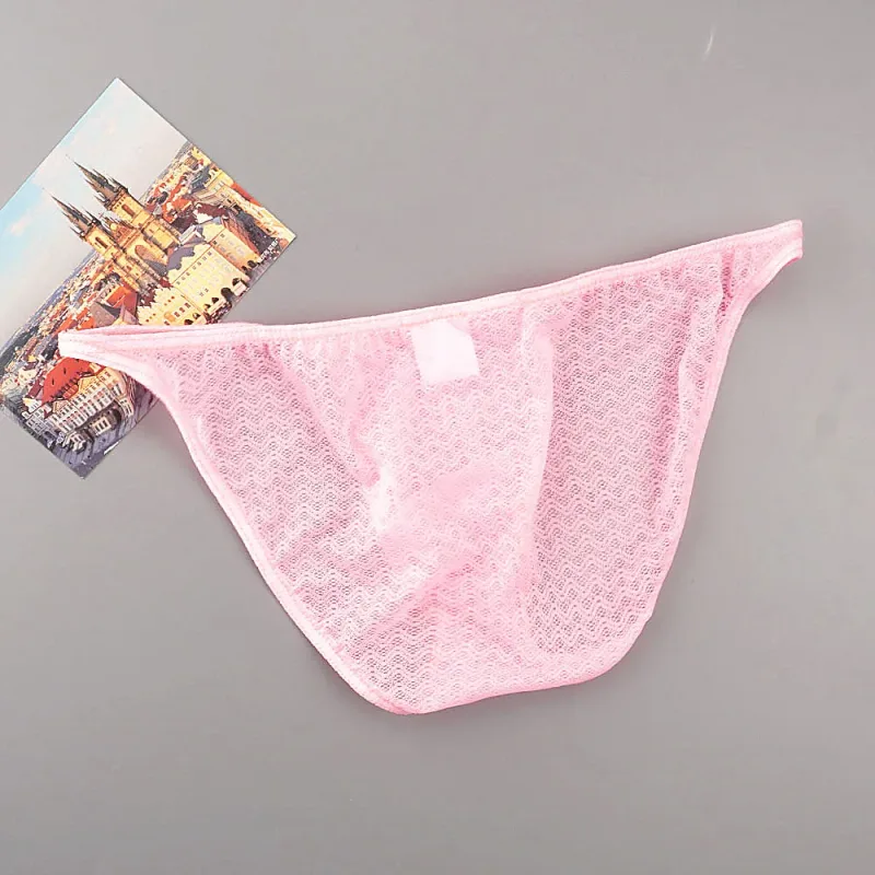 Ultra Thin Strap Mesh Nylon Briefs for Men Bulge Pouch Low Rise Breathable Male Underwear Sexy Plus Size Panties S-XL — image 11