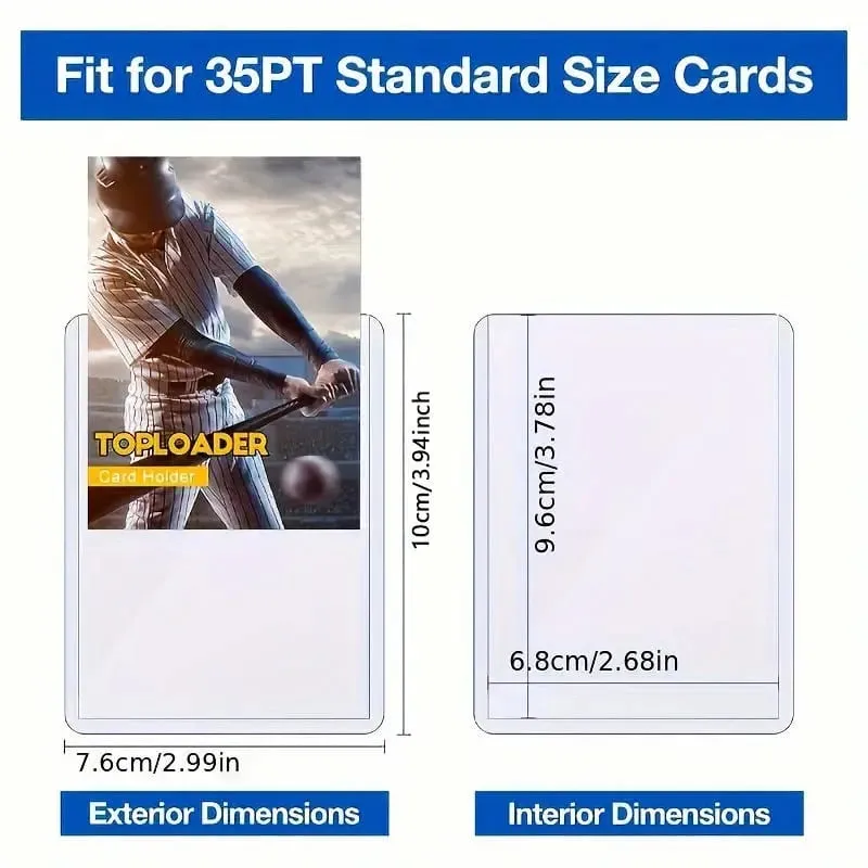 20-100pcs Card Sleeves Holder PVC Game Trading Card TopLoaders Hard Plastic Toy Top Loaders For Protectors Storage Gift — image 2