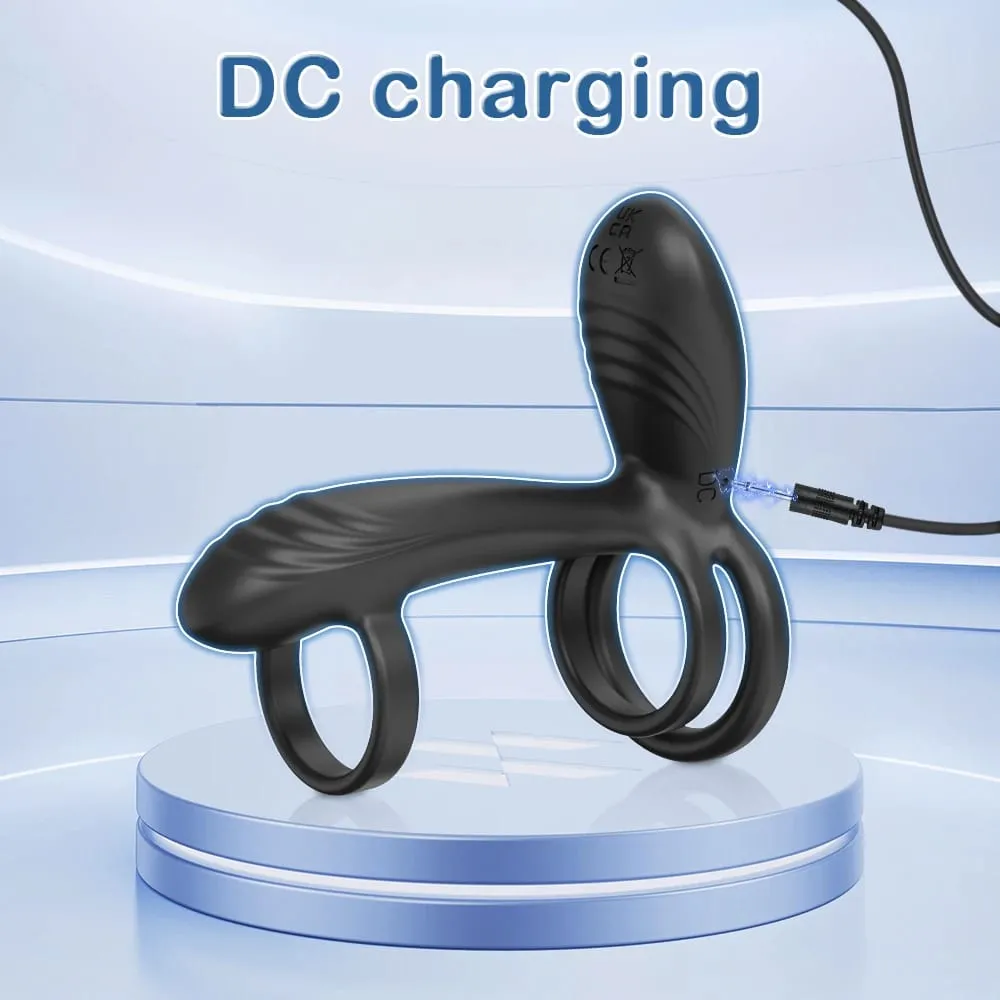 Remote Control Penis Ring Vibrator Sex Toy for Men Delay Time Prostate Massager 360° Rotation Twisting Vibrating Cock Rings 18+