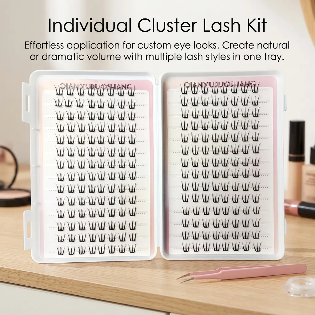 30rows Women's Idols False Eyelashes Natural Volume Daily Eye Makeup Women Beginner Large Capacity Lashes C Curl Synthetic Fiber