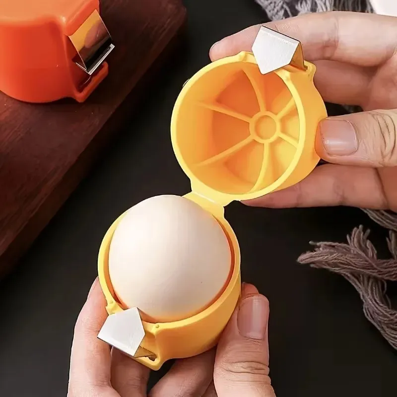 2pcs Egg Separator & Peeler - Quick & Easy Manual Egg Separator with Blades Non-Slip Base Compact Design for Home Cooking Bak