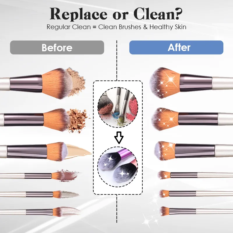 Portable USB Makeup Brush Cleaner 3 In 1 Electric Cosmetic Brushes Cleaning Dryer Tool Awtomatikong Hugasan Makeup Cleaner Para sa mga Babae