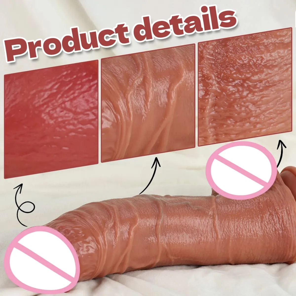 Oversize Realistic Dildo Vagina Anal Masturabtion Soft Silicone Penetration Penis G-Point Stimulator Dick Sex Toys for Women Men