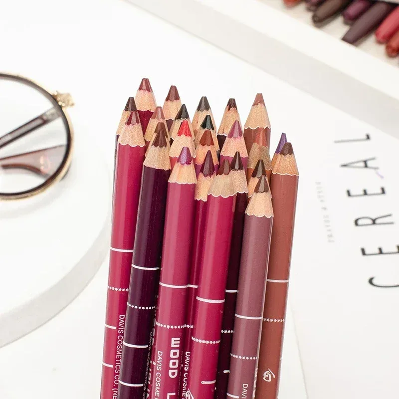 28Color Antifouling Lip Liner Professional Lipstick Pen Precise Waterproof Lip Outline Pencil Lip Makeup Lasting Eyeliner Creamy