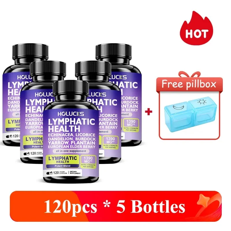 Complete Lymphatic Health 1300mg Supplement Support Lipedema Hormone Balance & Natural Detox Clear Skin Overall Vitality