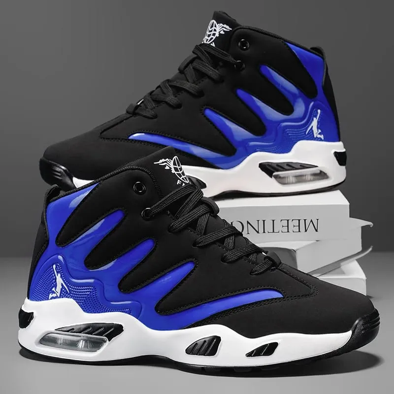 Men's High-Top Basketball Shoes Heavy-Duty and Stable Lace-Up Training Sneakers Unisex Suitable for Running Sports Basketball Walking. Ideal Gift for Men Lightweight Comfortable Lace-Up Closure Men's Basketball Shoes High-Quality Men's Sh